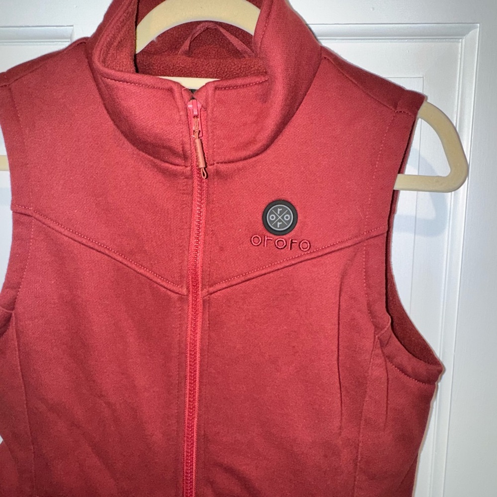 Ororo Women's Red Heated Vest - Picture 2 of 4